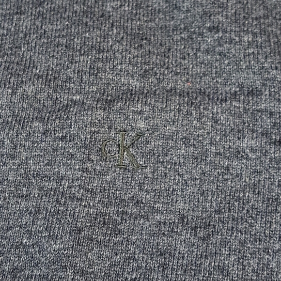 Calvin Klein Gunmetal Heather Grey Wool Blend Crew Neck Size XS - Picture 13 of 14